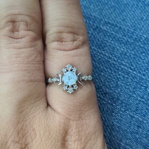 Sterling silver moon ring
